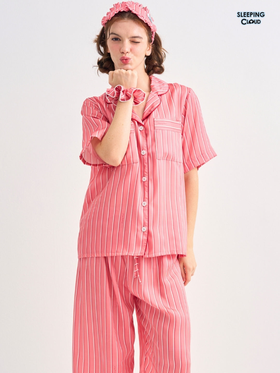 Make Up Your Day Collection - Red Sunday (Short Sleeves + Pants Set)