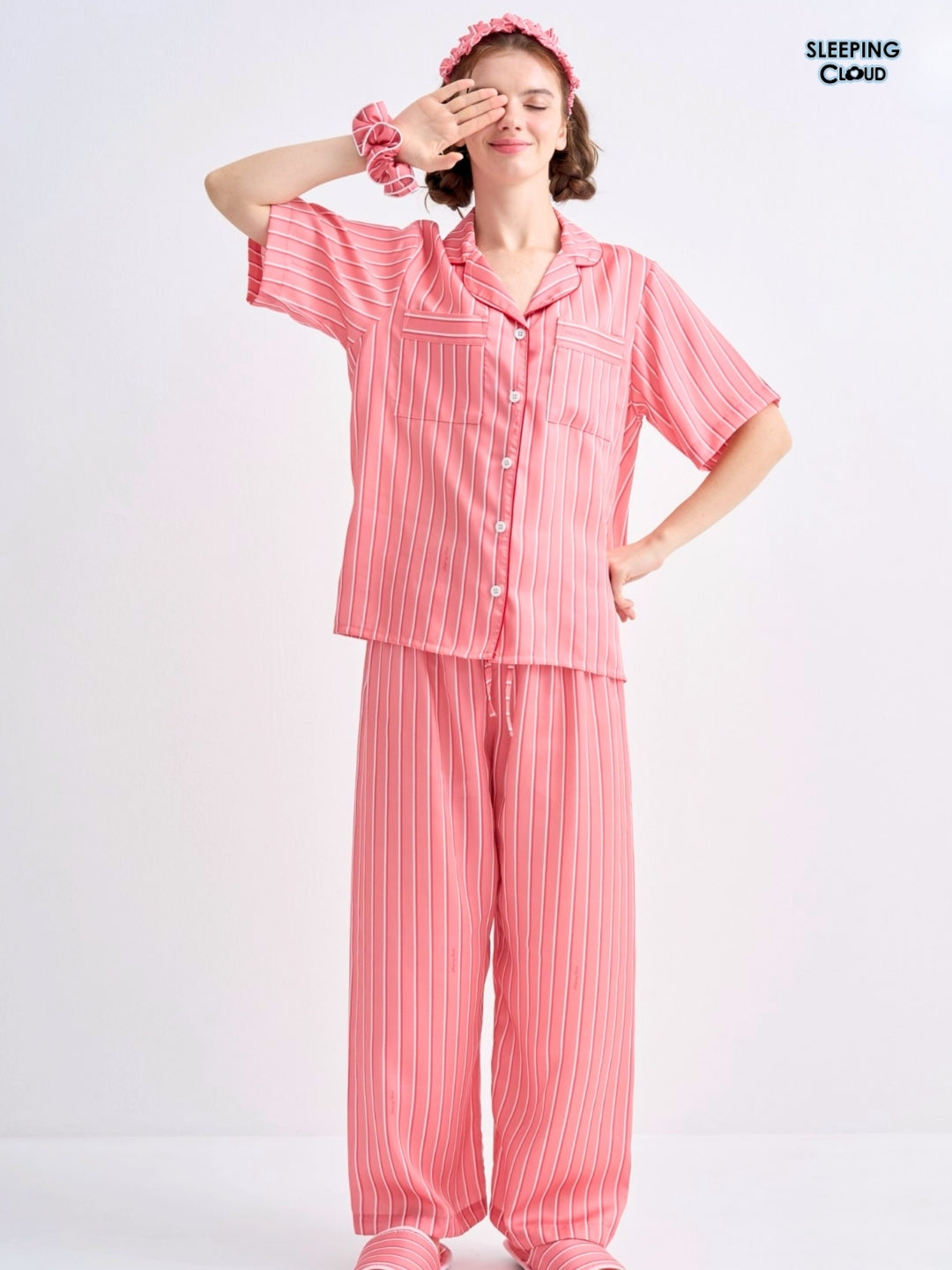 Make Up Your Day Collection - Red Sunday (Short Sleeves + Pants Set)