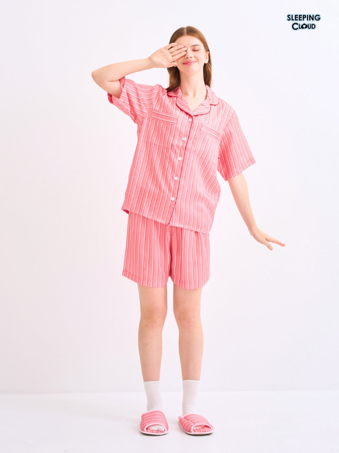 Make Up Your Day Collection - Red Sunday (Short Sleeves + Shorts Set)