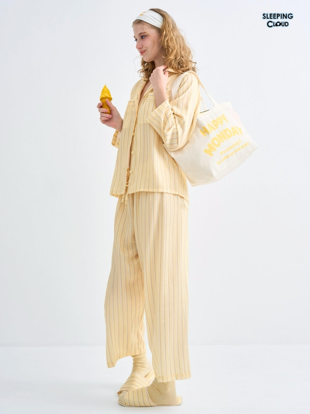 Make Up Your Day Collection - Yellow Monday (Long Sleeves + Pants Set)