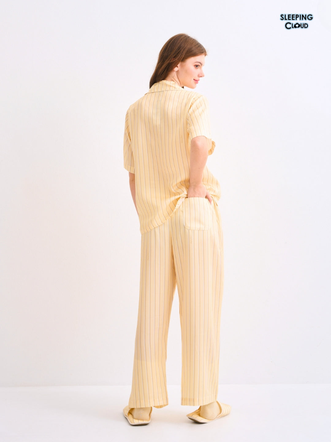 Make Up Your Day Collection - Yellow Monday (Short Sleeves + Pants Set)