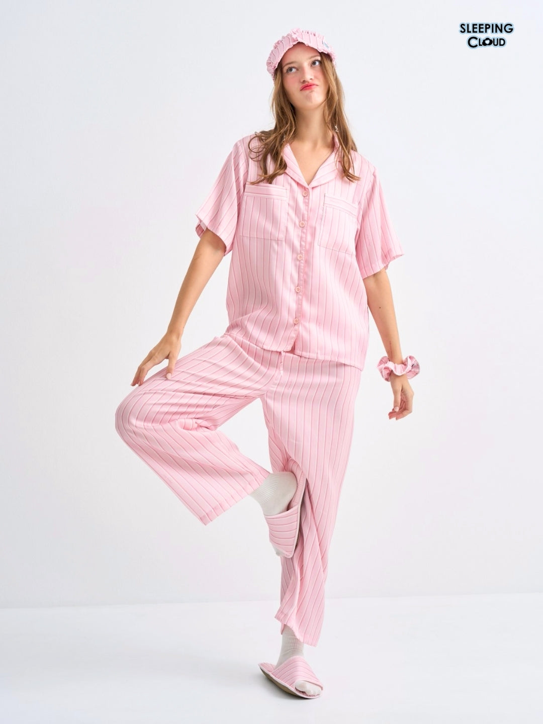 Make Up Your Day Collection - Pink Tuesday (Short Sleeves + Pants Set)
