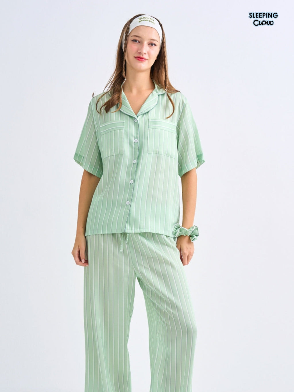 Make Up Your Day Collection - Green Wednesday (Short Sleeves + Pants Set)