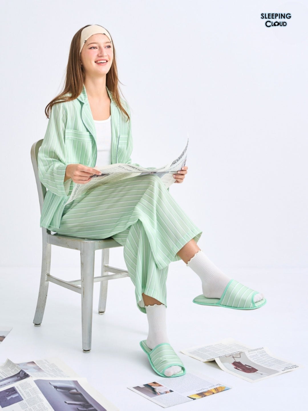 Make Up Your Day Collection - Green Wednesday (Short Sleeves + Pants Set)