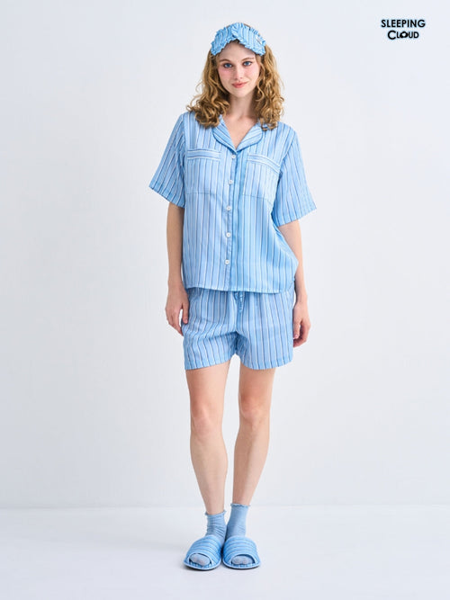 Make Up Your Day Collection - Blue Friday (Short Sleeves + Shorts Set)