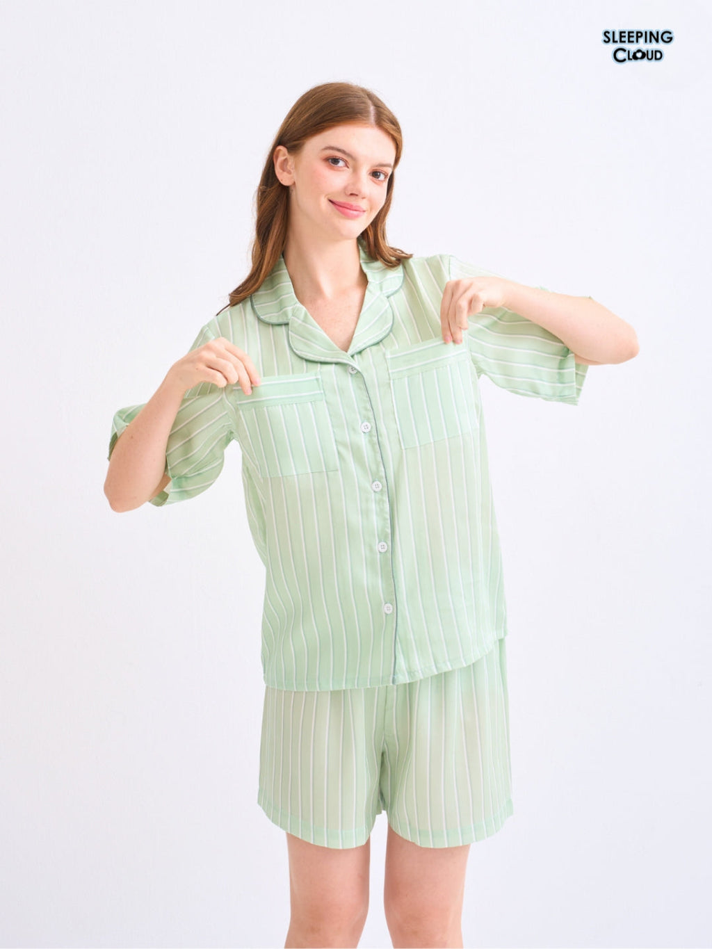 Make Up Your Day Collection - Green Wednesday (Short Sleeves + Shorts Set)