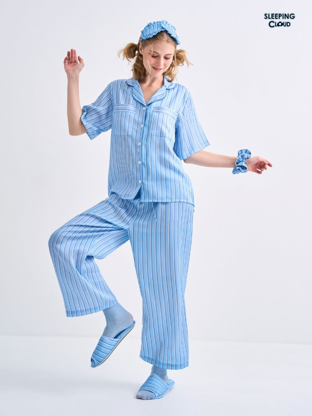 Make Up Your Day Collection - Blue Friday (Short Sleeves + Pants Set)