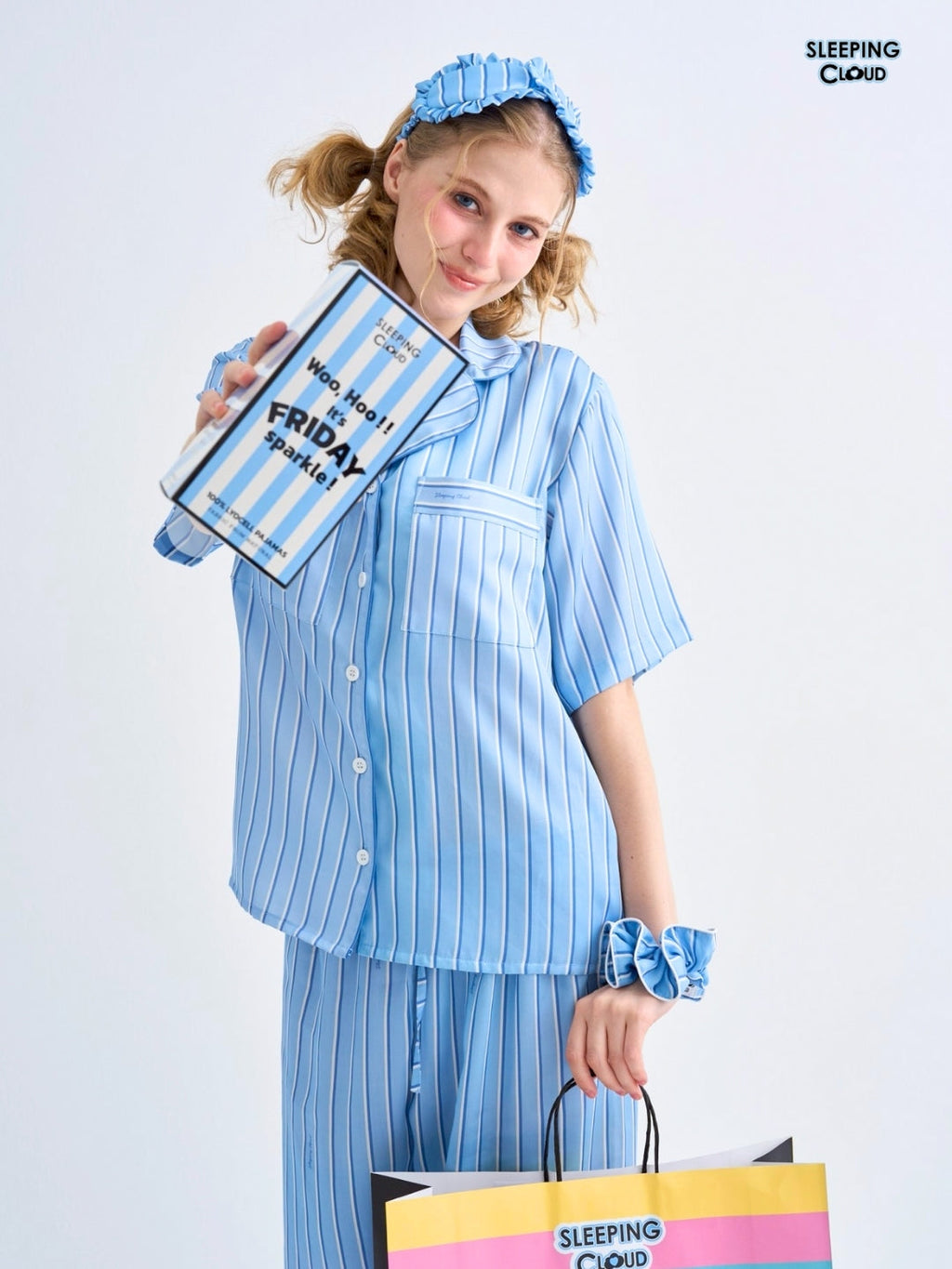 Make Up Your Day Collection - Blue Friday (Short Sleeves + Pants Set)